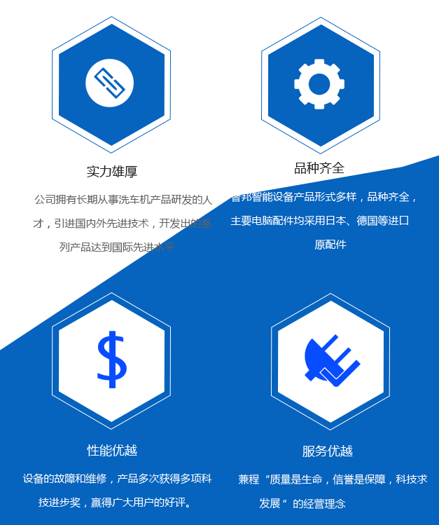 公司擁有長期從事洗車機產品研發的人才,引進國內外先進技術,開發出的系列產品達到國際先進水平